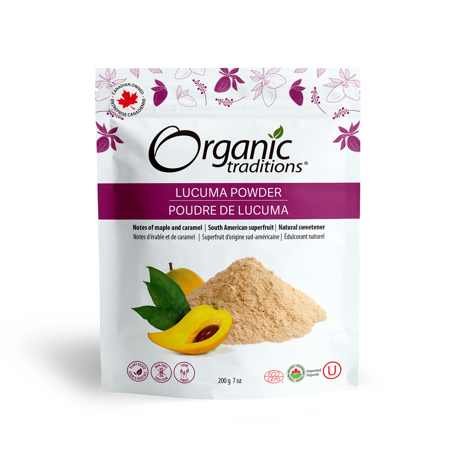 organic traditions lucuma powder front of bag image