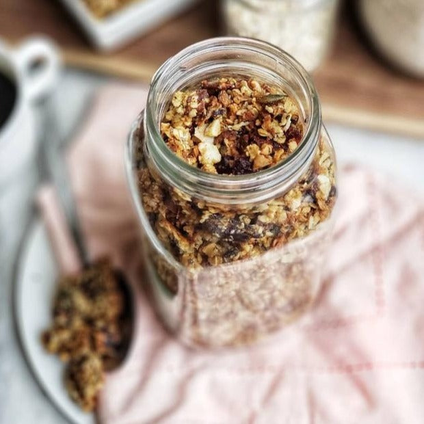Healthy Protein Granola With Coconut and Seeds