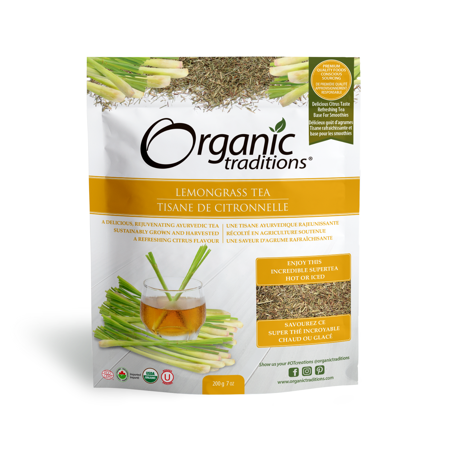 Organic Lemongrass Tea Cut